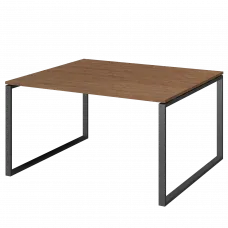 Стол переговорный на металлокаркасе АМП.О-003.123 Орех гварнери/Белый 1400x1236x760 Арго-М