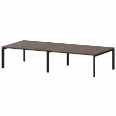 Стол переговорный на металлокаркасе КТМ-32.14.38 Дуб апрель/Черный 3200x1400x750 Акцент