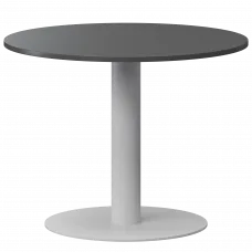 Стол круглый АМ-ДУ90 Антрацит/Белый 900x900x760 Арго-М
