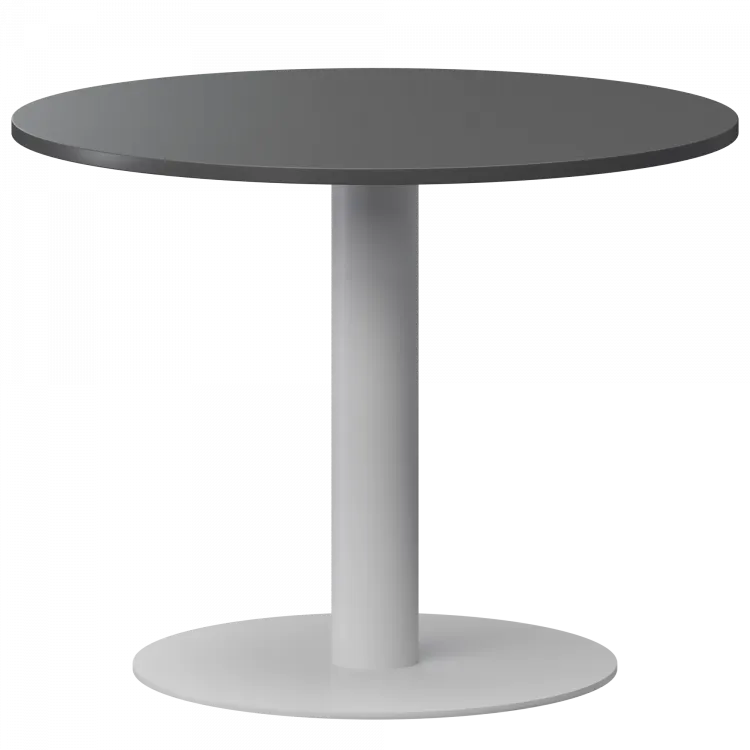 Стол круглый АМ-ДУ90 Антрацит/Белый 900x900x760 Арго-М