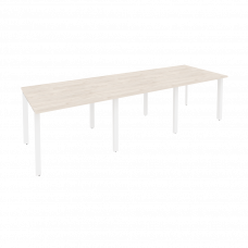 Onix Стол переговорный O.MP-PRG-3.1 Денвер Светлый/Металл Белый 2940*980*750