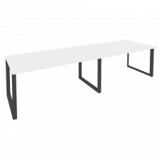 Onix Стол переговорный O.MO-PRG-2.4 Белый Бриллиант/Металл Антрацит 3160*980*750
