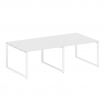 Metal System Переговорный стол (2 столешницы) на О-образном м/к БО.ПРГ-2.2 Белый/Металл Белый 2400*1