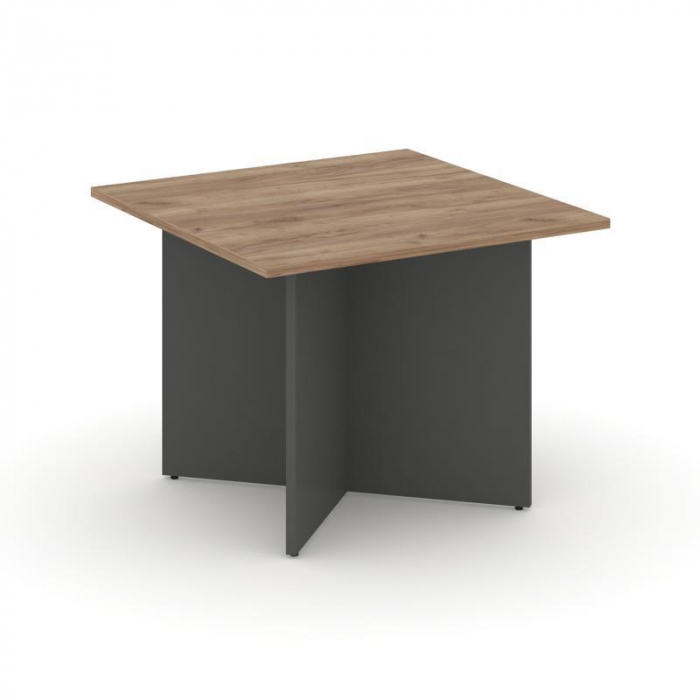 Style Project Стол переговорный квадрат. SN-D.SPRG-003 Дуб Табак/Антрацит 980*980*750