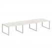 Metal System Переговорный стол (3 столешницы) на О-оразном м/к БО.ПРГ-3.3 Дуб Наварра/Металл Серый 4