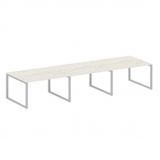 Metal System Переговорный стол (3 столешницы) на О-оразном м/к БО.ПРГ-3.3 Дуб Наварра/Металл Серый 4