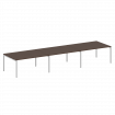 Metal System Quattro Переговорный стол (3 столешницы) на П-оразном м/к 40БП.ПРГ-3.4 Венге Цаво/Метал