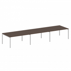 Metal System Quattro Переговорный стол (3 столешницы) на П-оразном м/к 40БП.ПРГ-3.4 Венге Цаво/Метал