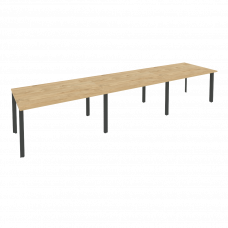 Onix Стол переговорный O.MP-PRG-3.3 Тиквуд Светлый/Металл Антрацит 4140*980*750