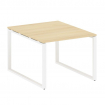 Metal System Переговорный стол (1 столешница) на О-образном м/к БО.ПРГ-1.1 Акация Лорка/Металл Белый