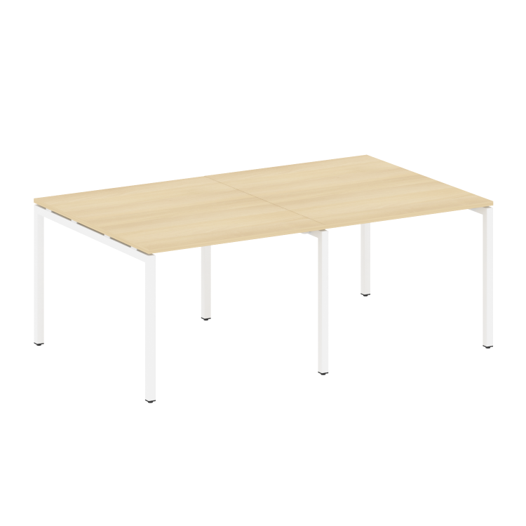Metal System Quattro Переговорный стол (2 столешницы) на П-образном м/к 40БП.ПРГ-2.1 Акация Лорка/Ме
