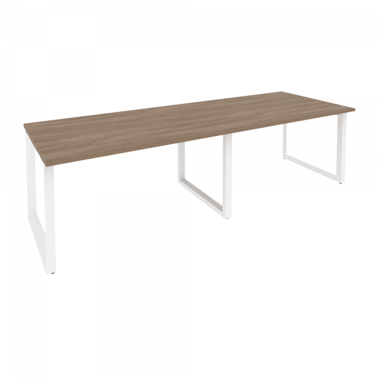 Onix Стол переговорный O.MO-PRG-2.3 Дуб Аризона/Металл Белый 2760*980*750