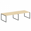 Metal System Quattro Перег. стол (2 столешницы) на О-образном м/к 40БО.ПРГ-2.4 Акация Лорка/Металл А
