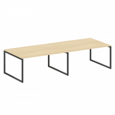 Metal System Quattro Перег. стол (2 столешницы) на О-образном м/к 40БО.ПРГ-2.4 Акация Лорка/Металл А