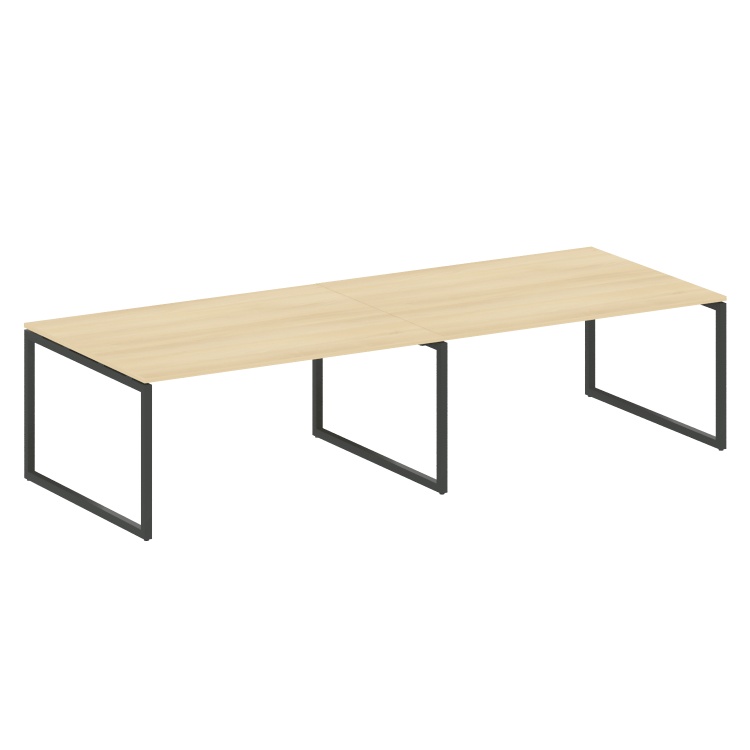 Metal System Quattro Перег. стол (2 столешницы) на О-образном м/к 40БО.ПРГ-2.4 Акация Лорка/Металл А