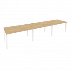 Onix Стол переговорный O.MP-PRG-3.3 Тиквуд Светлый/Металл Белый 4140*980*750