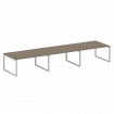 Metal System Quattro Переговорный стол (3 столешницы) на О-оразном м/к 50БО.ПРГ-3.4 Вяз Благородный/