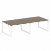 Metal System Quattro Переговорный стол (2 столешницы) на О-образном м/к 50БО.ПРГ-2.3 Вяз Благородный