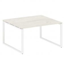 Metal System Переговорный стол (1 столешница) на О-образном м/к БО.ПРГ-1.3 Дуб Наварра/Металл Белый