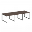 Metal System Quattro Перег. стол (3 столешницы) на О-оразном м/к 40БО.ПРГ-3.1 Венге Цаво/Металл Антр