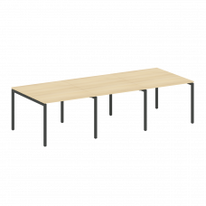 Metal System Quattro Переговорный стол (3 столешницы) на П-оразном м/к 40БП.ПРГ-3.1 Акация Лорка/Мет