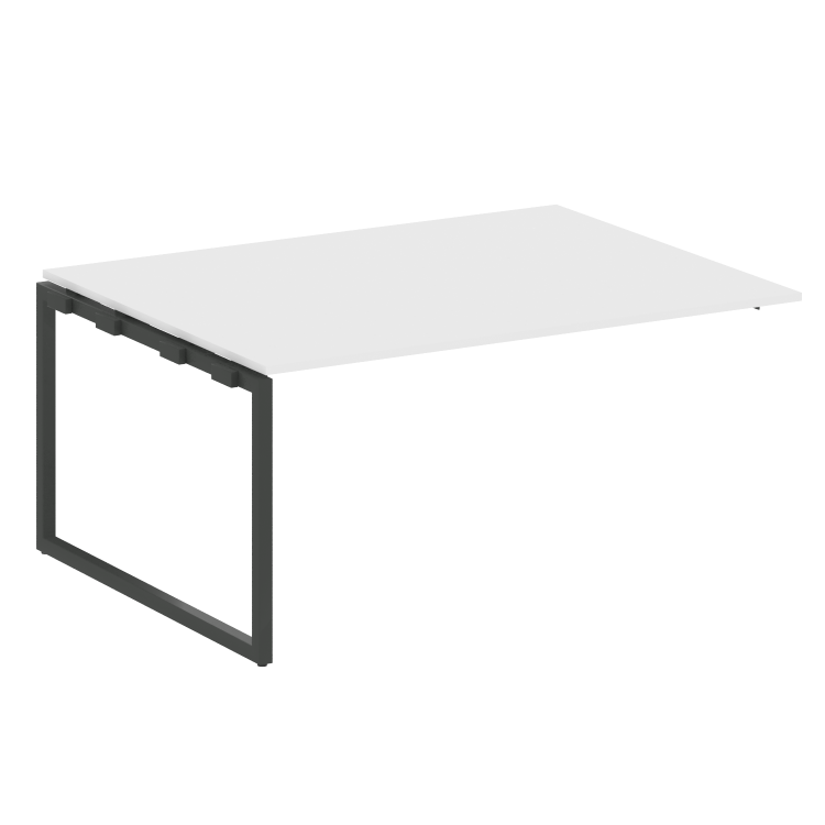 Metal System Quattro Проходной элемент перег. стола на О-образном м/к 40БО.ППРГ-4 Белый/Металл Антра