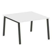 Metal System Переговорный стол (1 столешница) на А-образном м/к БА.ПРГ-1.2 Белый/Металл Антрацит 120