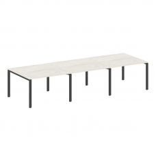 Metal System Переговорный стол (3 столешницы) на П-оразном м/к БП.ПРГ-3.2 Дуб Наварра/Металл Антраци