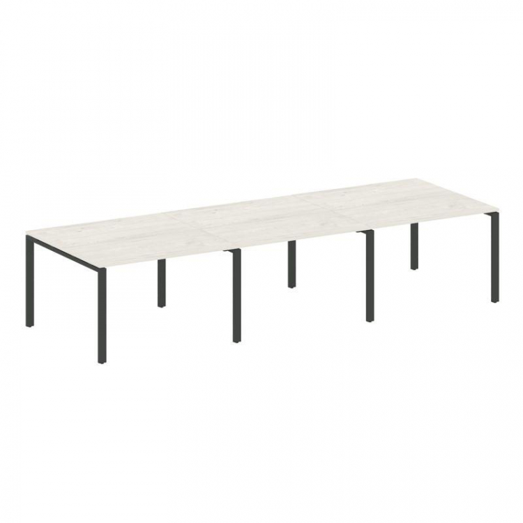 Metal System Переговорный стол (3 столешницы) на П-оразном м/к БП.ПРГ-3.2 Дуб Наварра/Металл Антраци