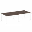 Metal System Quattro Переговорный стол (2 столешницы) на П-образном м/к 40БП.ПРГ-2.3 Венге Цаво/Мета