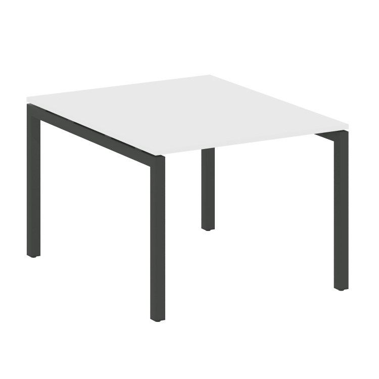 Metal System Quattro Переговорный стол (1 столешница) на П-образном м/к 50БП.ПРГ-1.1 Белый/Металл Ан