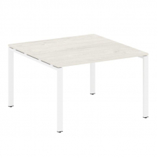 Metal System Переговорный стол (1 столешница) на П-образном м/к БП.ПРГ-1.2 Дуб Наварра/Металл Белый