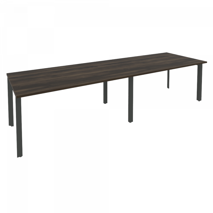 Onix Стол переговорный O.MP-PRG-2.4 Дуб Мали/Металл Антрацит 3160*980*750