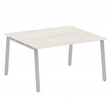 Metal System Переговорный стол (1 столешница) на А-образном м/к БА.ПРГ-1.3 Дуб Наварра/Металл Серый