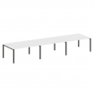 Metal System Переговорный стол (3 столешницы) на П-оразном м/к БП.ПРГ-3.4 Белый/Металл Антрацит 4800