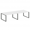 Metal System Переговорный стол (2 столешницы) на О-образном м/к БО.ПРГ-2.4 Белый/Металл Антрацит 320