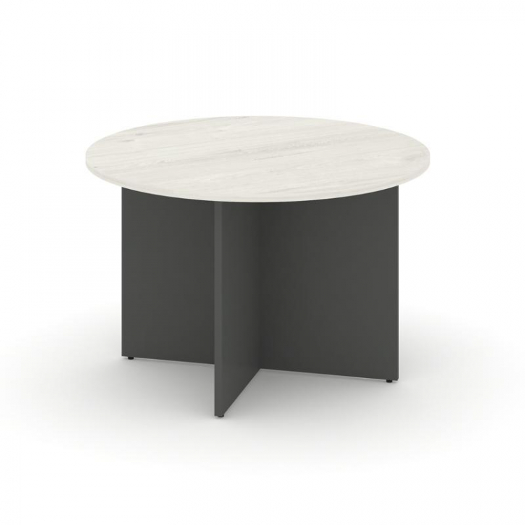 Style Project Стол переговорный кругл. SN-D.SPRG-004 Дуб Наварра/Антрацит 1180*1180*750