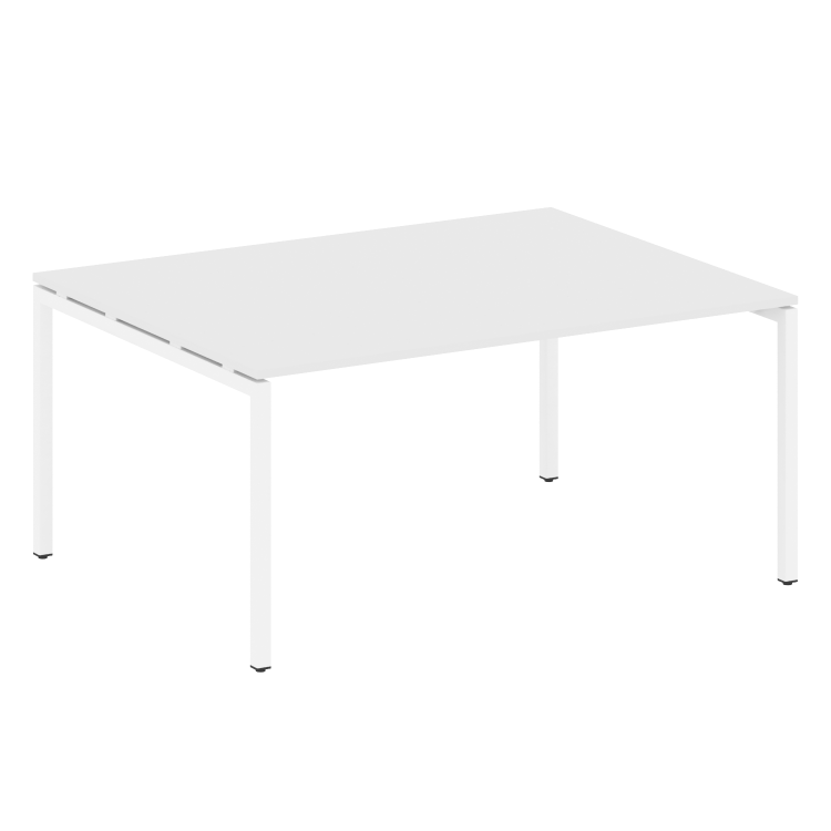 Metal System Quattro Переговорный стол (1 столешница) на П-образном м/к 40БП.ПРГ-1.4 Белый/Металл Бе