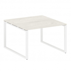 Metal System Переговорный стол (1 столешница) на О-образном м/к БО.ПРГ-1.2 Дуб Наварра/Металл Белый