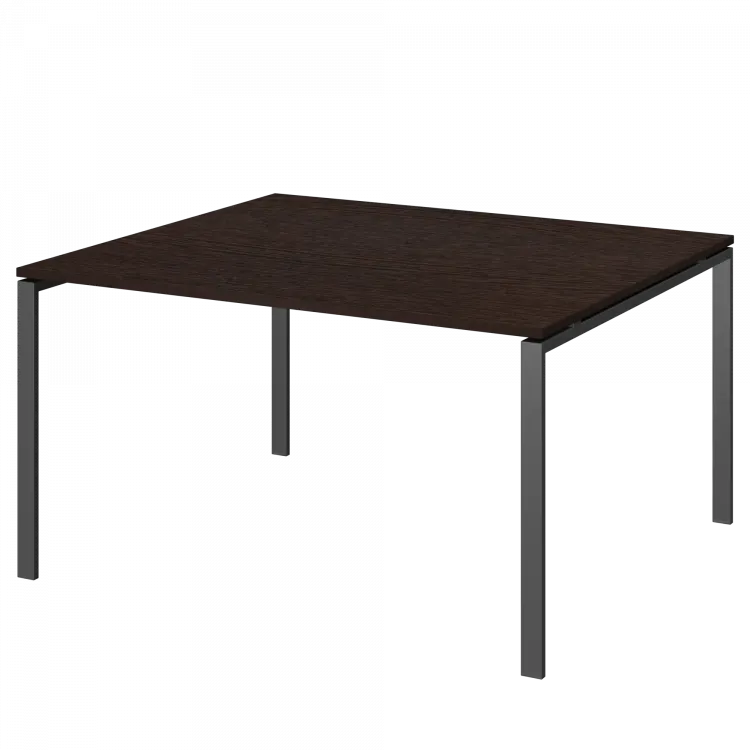 Стол переговорный на металлокаркасе АМП-002.123 Дуб венге/Антрацит 1200x1236x760 Арго-М