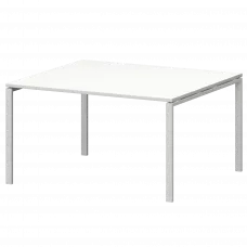 Стол переговорный на металлокаркасе СМСП-П-18.123.Пр25 Белый/Белый 1800x1236x750 Смарт
