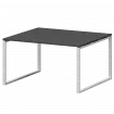 Стол переговорный на металлокаркасе СМСП-О-12.123.Пр25 Графит/Белый 1200x1236x750 Смарт