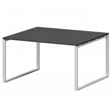 Стол переговорный на металлокаркасе СМСП-О-12.123.Пр25 Графит/Белый 1200x1236x750 Смарт