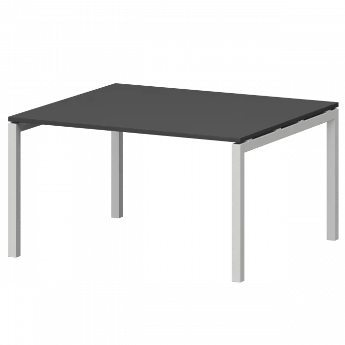 Стол переговорный на металлокаркасе СМСП-П-12.123.Пр50 Графит/Белый 1200x1236x750 Смарт
