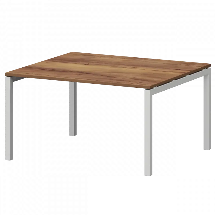 Стол переговорный на металлокаркасе СМСП-П-14.123.Пр50 Таксония/Белый 1400x1236x750 Смарт