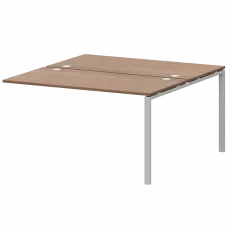 Модуль двойной на 2 рабочих места АМБЭ-005 Орех/Белый 1800x1496x760 Арго-М