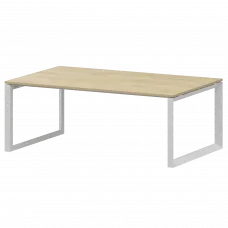 Стол переговорный на металлокаркасе НТМП.О.200.11 Баттл Рок/Белый 2000x1100x750 Аргентум-МП