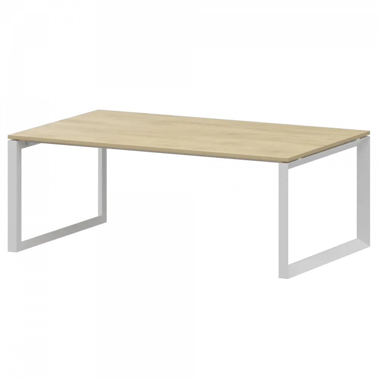 Стол переговорный на металлокаркасе НТМП.О.200.11 Баттл Рок/Белый 2000x1100x750 Аргентум-МП