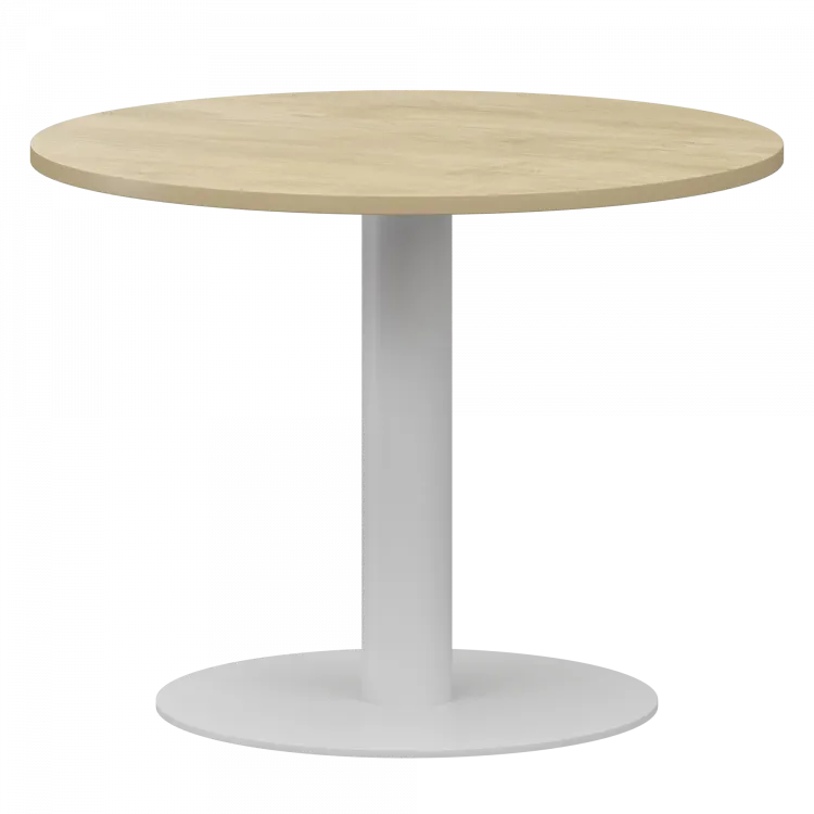 Стол переговорный НТМ-D090 Баттл Рок/Белый 900x900x750 Аргентум-МП