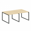 Metal System Quattro Перег. стол (2 столешницы) на О-образном м/к 40БО.ПРГ-2.1 Акация Лорка/Металл А